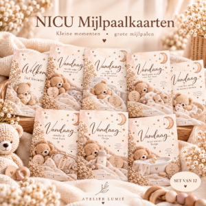 NICU Mijlpaalkaarten – Set van 12