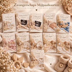 Zwangerschaps Mijlpaalkaarten – 11-delige set