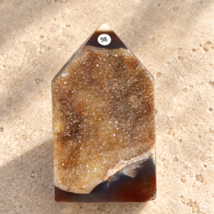 Agaat Druzy Toren – Goudbruin | 275g