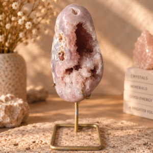Roze Amethist op Standaard – 285 gram
