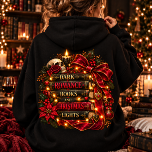 Dark Romance Books and Christmas Lights Hoodie | BookTok Kerst Hoodie