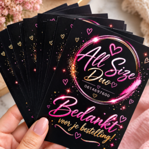 Gepersonaliseerde bedankkaartjes – A6 | 260 grams glanspapier